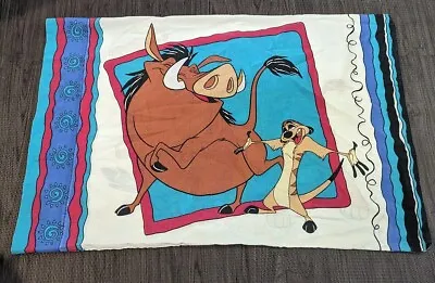 Vintage 90's Disney The Lion King Standard Pillow Case Simba Timon Pumba Nala • $6.29