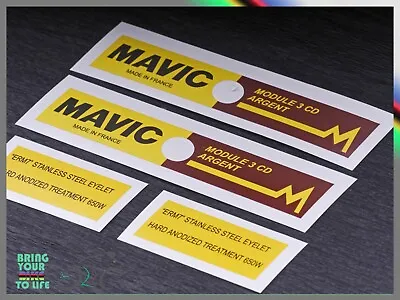 MAVIC MODULE 3 CD ARGENT Decal Sticker For Rims Set For 2 Rims (4xsticker) Wheel • $6