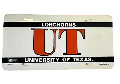 NCAA University Of Texas Longhorns VINTAGE PLASTIC LICENSE PLATE Tag • $13.99