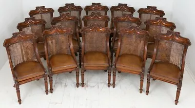 Set Regency Dining Chairs Cane Backs • £13200