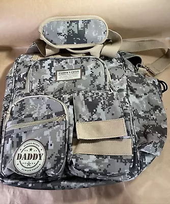 Lillian Rose Daddy Diaper Bag Military Style Camo Father Travel Designer Fashion • $28.95