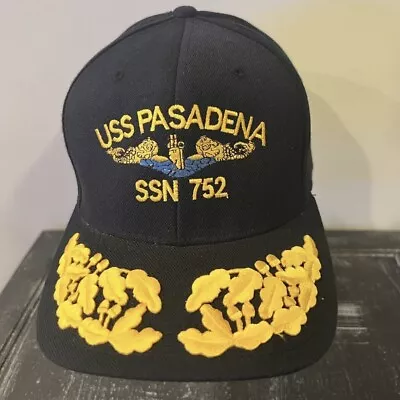 Vintage USS PASADENA SSN 752 Ornate Embroidered Trucker Hat OS Adjustable • $19.99
