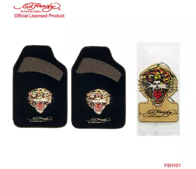 New Ed Hardy Wild Tiger Car Truck Carpet Floor Mats & Air Freshener Set • $29.79