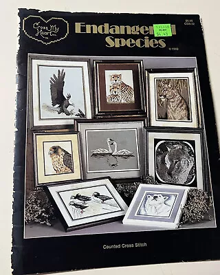 1988 Vintage Cross My Heart Endangered Species Counted Cross Stitch Booklet • $5.18