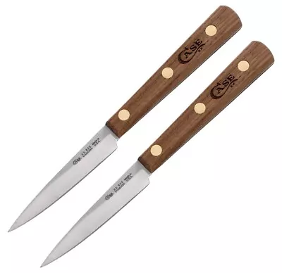 $47.79 • Buy 2 PACK Case XX Kitchen Paring Knife 3  Stainless Steel Spear Blade Walnut Handle