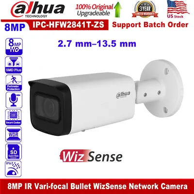 Dahua IPC-HFW2841T-ZS 8MP 4K Vari-focal WizSense Bullet POE IP Camera 2.7-13.5mm • $119