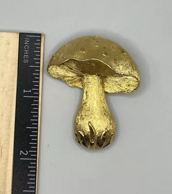 SALE VTG 1960s Mushroom Mamselle Signed Pin Brooch Gold • $6