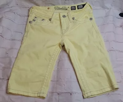 Miss Me Jeans Yellow Bermuda Shorts Girls Size 12 W24in  JK5415M3 • $16.40