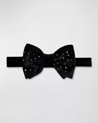Eton Black Velvet Pre-tied Bow Tie With Swarovski Crystals Nwot • $159.99