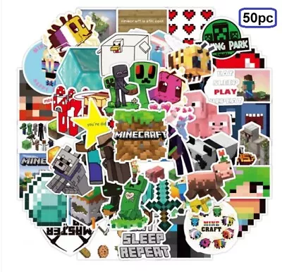 Minecraft Sticker Vinyl Decals Gaming Game Teacher Favors Reward Supply Lot 50pc • $9.98