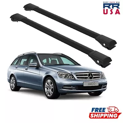 For Mercedes-Benz C-Class W204/S204 Estate/Wagon 2007-2014 Roof Rack Black • $129