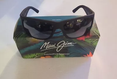 Maui Jim 266-02MR World Cup Polarized Wrap Sunglasses - Black Matt • $119