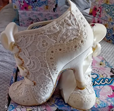 Irregular Choice Wedding Boots 6 1/2 - 7 EU 40 Need Cleaning  • £22.99