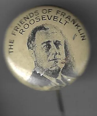 1932-'36 Franklin Roosevelt Prez Campaign Portrait Pin The Friends Of FDR • $8