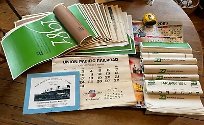 28 Train Calendars Burlington Northern Union Pacific Westinghouse Railroad! • £33.78