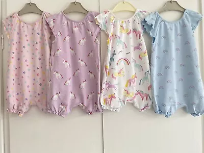 £12.99 • Buy Baby Girls NEXT 6-9 Months Rompers Playsuits Bundle Unicorns Rainbows Stars GC