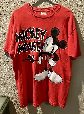 Vintage Mickey Minnie  Mouse T-Shirt XL 90s Single Stitch Disney Jerry Leigh • $24.99