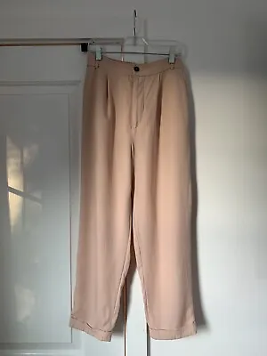 Zara Woman Light Pink High Waisted Pants Dusty Rose Size Small • $15