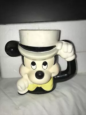 Disney Mickey Mouse  Ceramic Tankard  Mug CUP Ornament As It Is Japan Made • $7