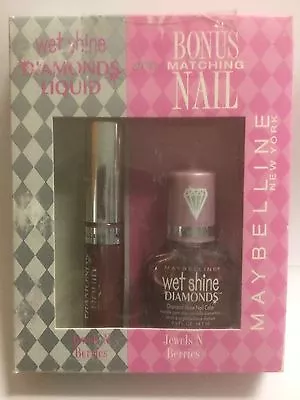 Maybelline Wet Shine Diamonds Lip Gloss JEWELS N BERRIES + BONUS MATCHING NAIL • $37.39