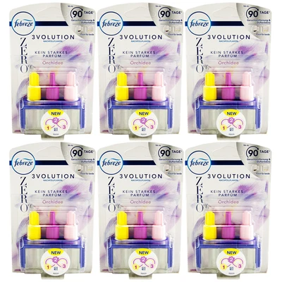 £58.45 • Buy Febreze 3VOLUTION Refill Pack 6 X 20ml Orchid -no Strong Perfume - Flask