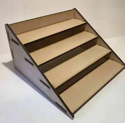 4 Tier Display Stand 30cm. Laser Cut Craft Shelving. Painting Counter. POS • £14.99