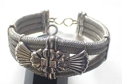 Thai Bracelet Men's Nickel Silver Vintage 1990's • $15