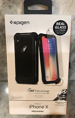 Spigen Iphone X Pro Guard Black-NEW-SHIPS N 24 HOURS • $70.82