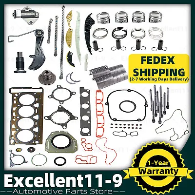 2.0T Engine Overhaul Rebuild Kit Piston Set Φ23mm For VW CC Tiguan AUDI A3 CCZA • $459.98