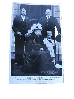 Vintage Royalty Postcard 4 Generations Queen Victoria Exc.cond. • £3.95