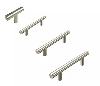 Stainless Steel T Bar Pulls Kitchen Cabinet Door Handles Drawer Brushed Nickel • $162