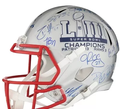 2018 Super Bowl Patriots Team Signed Helmet Signed By 27 Brady! PSA! BECKETT LOA • $11500