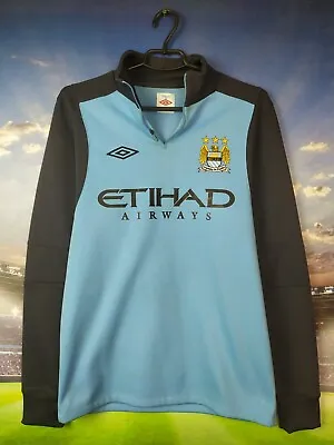 Manchester City Training Jacket Long Sleeve Blue Umbro  Polyester Mens Size S • $55.24