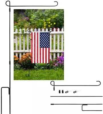 $8.99 • Buy Garden Flag Holder Stand And Anti-Wind Clip For Yard Flag Festival Party Banner