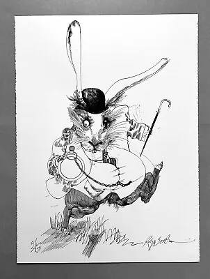 Ralph Steadman  The White Rabbit  Lewis Carroll Alice - SIGNED Lt Ed #96 Of 250 • £554.95