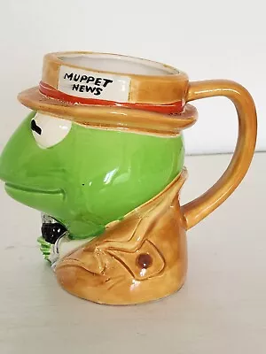 Vintage Kermit The Frog Muppet News Mug Sigma Hand Decorated  • $16.50