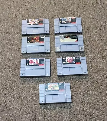 Super Nintendo Cartridges Lot... Includes: Mortal Kombat & Street Fighter  • $60