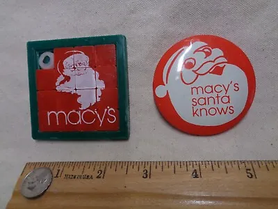 Christmas At MACY'S Button And Dexterity Slide Puzzle 1980s Santa (2) Vintage • $19.99