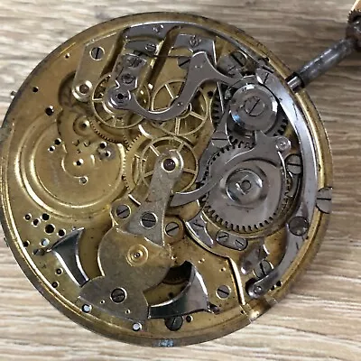 Quarter Repeater Chronograph Pocket Watch  Enamel Dial For Parts Or Repair • $66.50