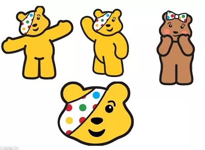 £2.99 • Buy Pudsey The Bear Children In Need Iron On, Patch, Heat Transfer For T-shirts Bag