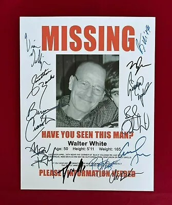 Breaking Bad Walter White MISSING Flyer Cast-Signed- 8.5x11- Autograph Reprints • $11.99