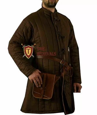 Medieval Gambeson Aketon Costumes Knight Armor Theater Jacket For Sca Armor Larp • $70.67