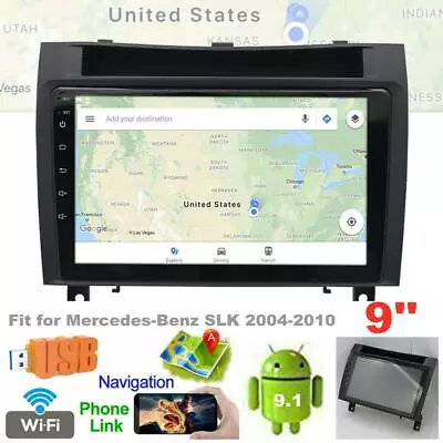 Car Stereo Radio Fit For Benz SLK 2004-2010 9'' Screen Android 9.1 GPS W/ Canbus • $201.39