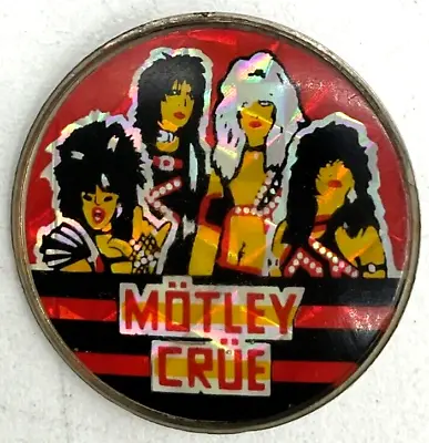 1980s Motley Crue Prism Pinback Button Pin Made In England Butt Rock Hair Band • $24.95