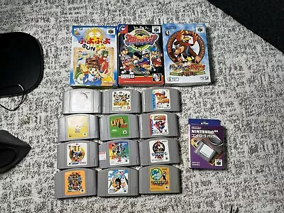 Nintendo 64 Lot Controller Pak 13 Games 2 Boxes (JP Import - READ DESCRIPTION) • $4