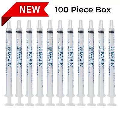 1cc | 1ml Silicone O-ring Slip Tip Feeding  Craft Syringe W Caps 100 Piece Box • $59.95