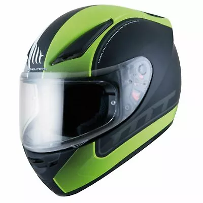 MT Revenge Binomy Pinlock Ready ACU Gold Full Face Helmet Black/Fluo Yellow - XS • $74.69