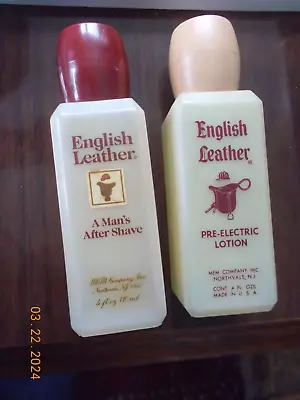 Vintage English Leather Pre-Electric & After In Plastic Bottles Approx 1/2 Full • $8.99