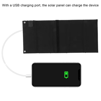 (Black)40W Portabel Solar Panel 40W Folding Solar Panel High Conversion • £17.90