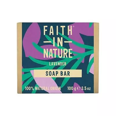 Faith In Nature Hand Wash Soap Bar 100% Natural Lavender Cleanser Vegan 100g • £7.99